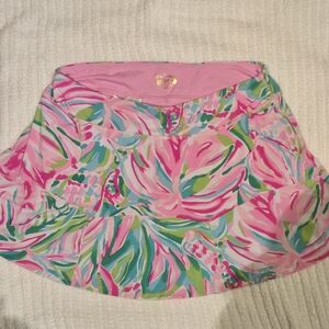 Lilly Pulitzer Pink and Green Skorts Vibrant Resort Wear